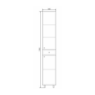 Comforty Шкаф-колонна "Сочи-35" белый глянец